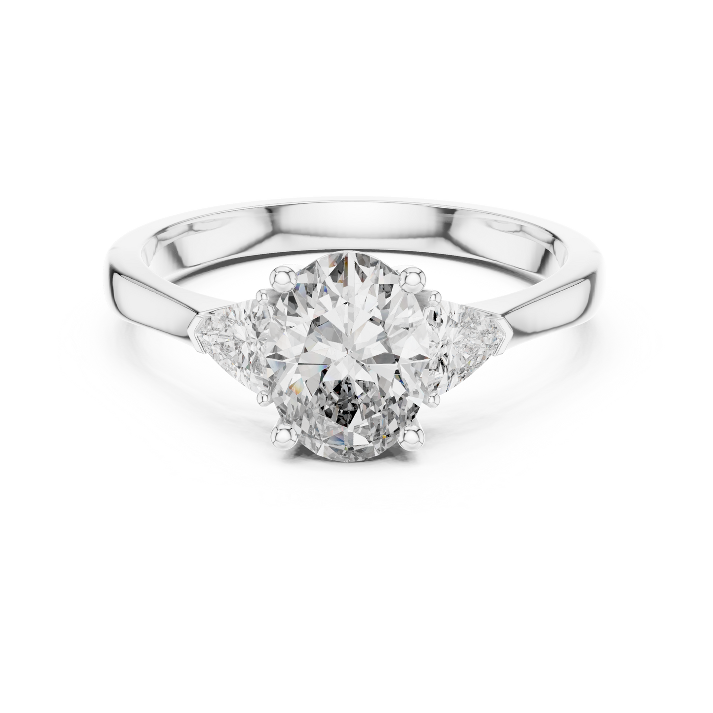 Mixed Shape Lab Grown Diamond Side Stone Ring