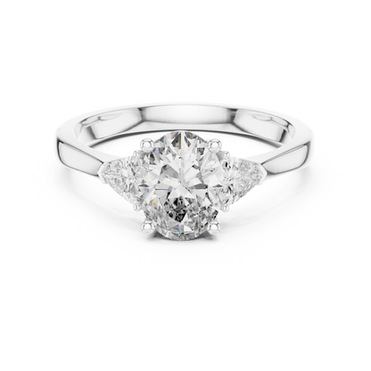Mixed Shape Lab Grown Diamond Side Stone Ring