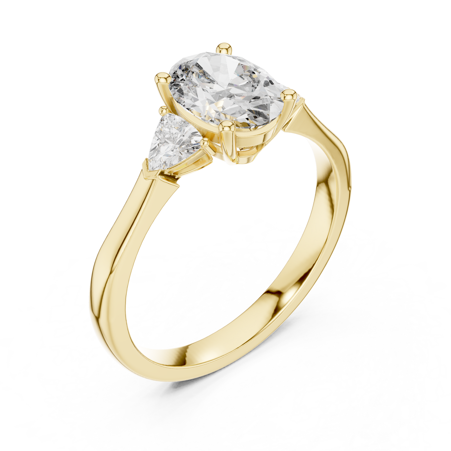 Mixed Shape Lab Grown Diamond Side Stone Ring