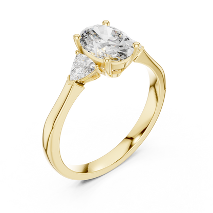 Mixed Shape Lab Grown Diamond Side Stone Ring