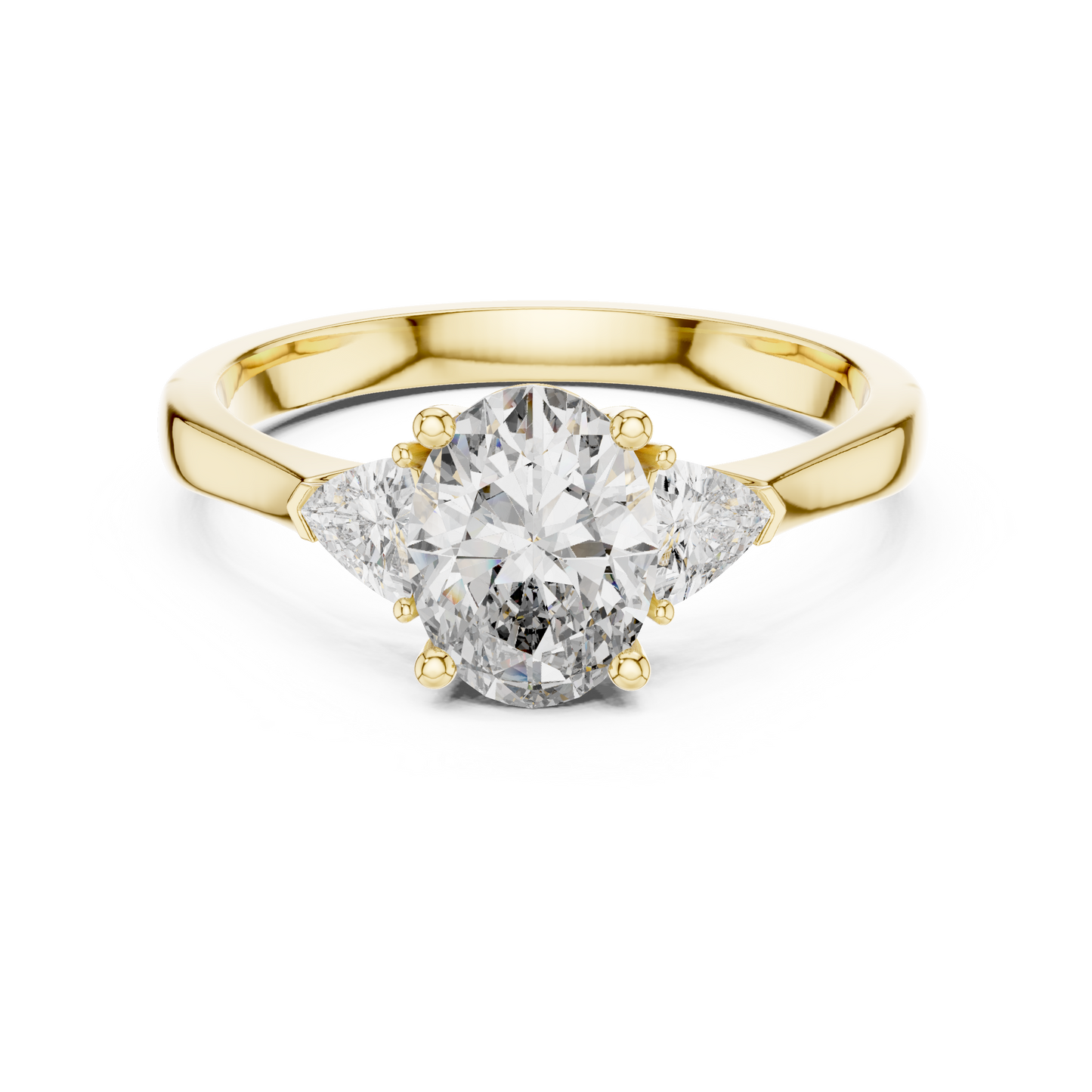 Mixed Shape Lab Grown Diamond Side Stone Ring