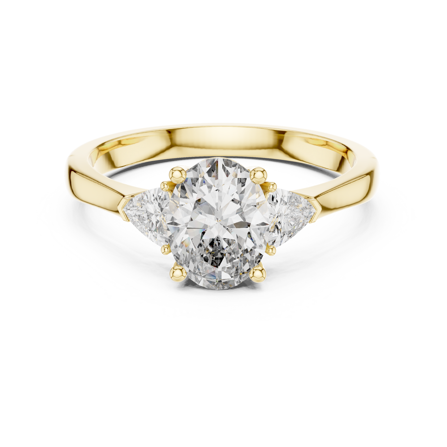 Mixed Shape Lab Grown Diamond Side Stone Ring