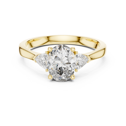 Mixed Shape Lab Grown Diamond Side Stone Ring