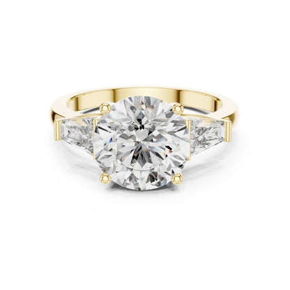 Round Three Stone Lab Grown Diamond Ring