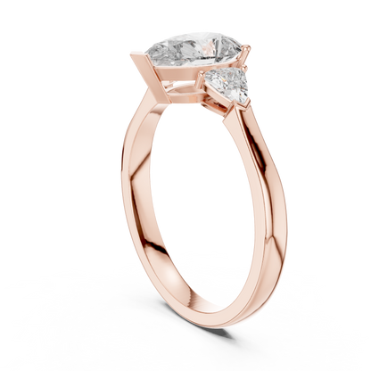 Mixed Shape Lab Grown Diamond Side Stone Ring