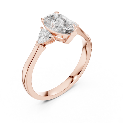 Mixed Shape Lab Grown Diamond Side Stone Ring