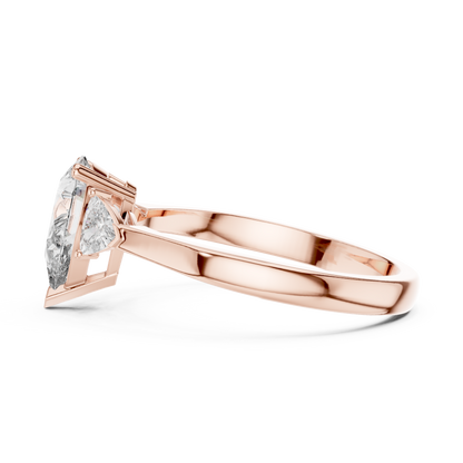 Mixed Shape Lab Grown Diamond Side Stone Ring