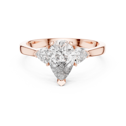 Mixed Shape Lab Grown Diamond Side Stone Ring