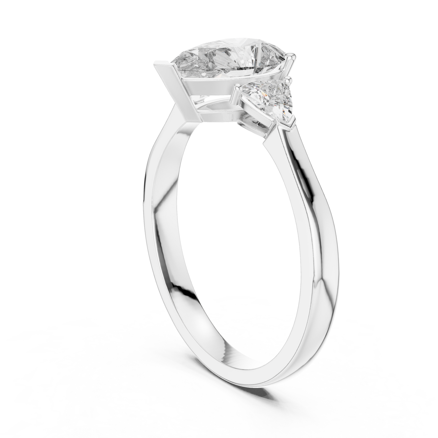 Mixed Shape Lab Grown Diamond Side Stone Ring