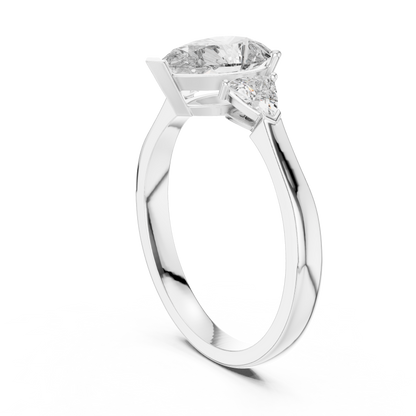 Mixed Shape Lab Grown Diamond Side Stone Ring