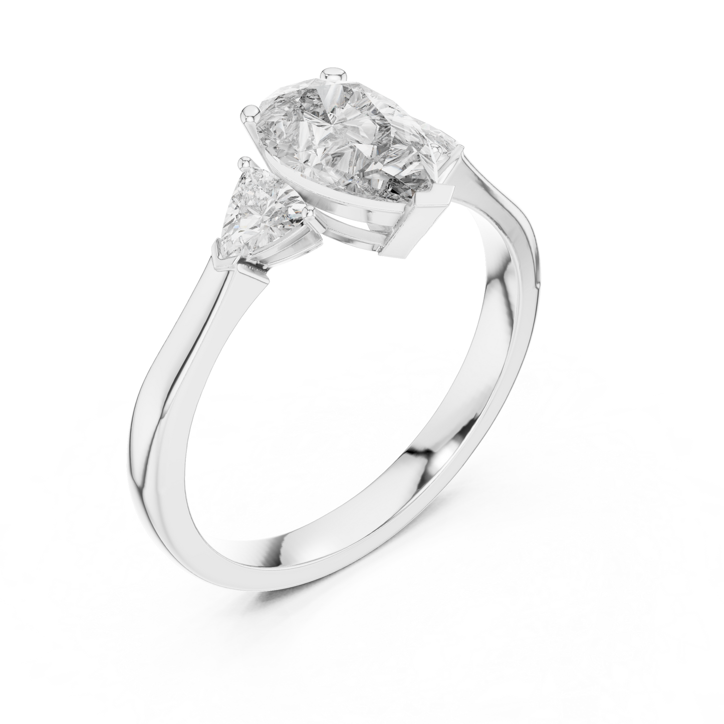 Mixed Shape Lab Grown Diamond Side Stone Ring
