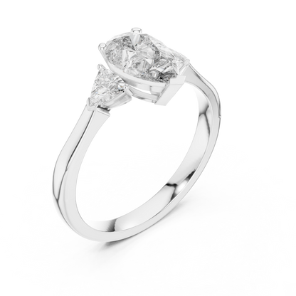 Mixed Shape Lab Grown Diamond Side Stone Ring