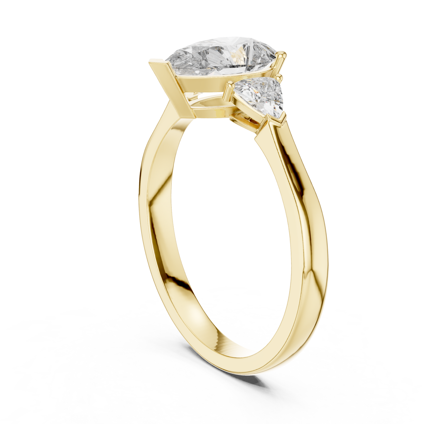 Mixed Shape Lab Grown Diamond Side Stone Ring
