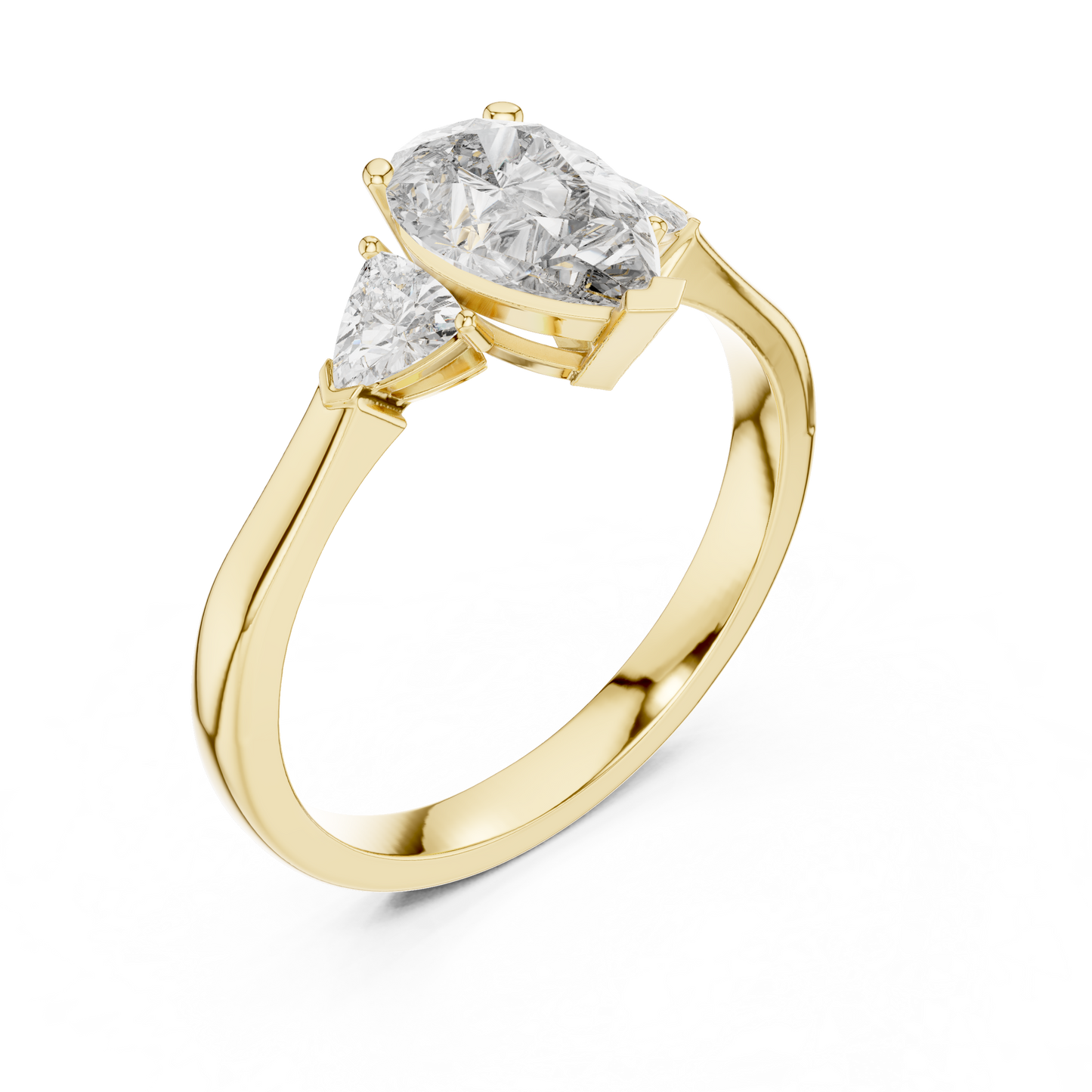 Mixed Shape Lab Grown Diamond Side Stone Ring