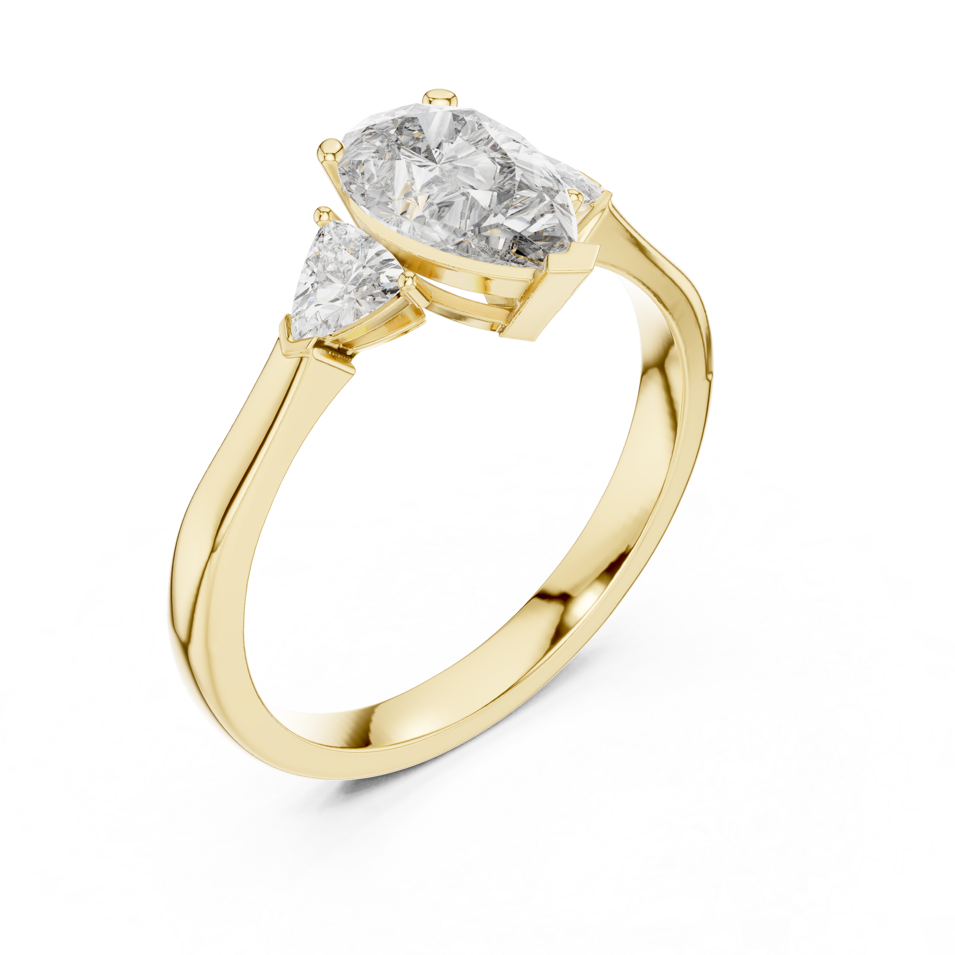 Mixed Shape Lab Grown Diamond Side Stone Ring