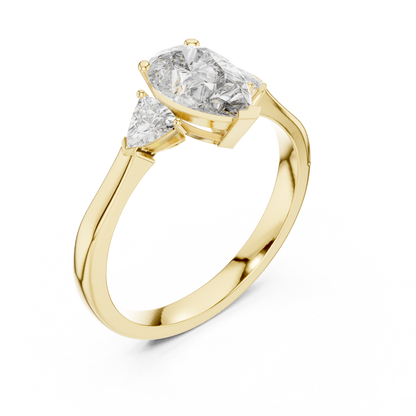 Mixed Shape Lab Grown Diamond Side Stone Ring