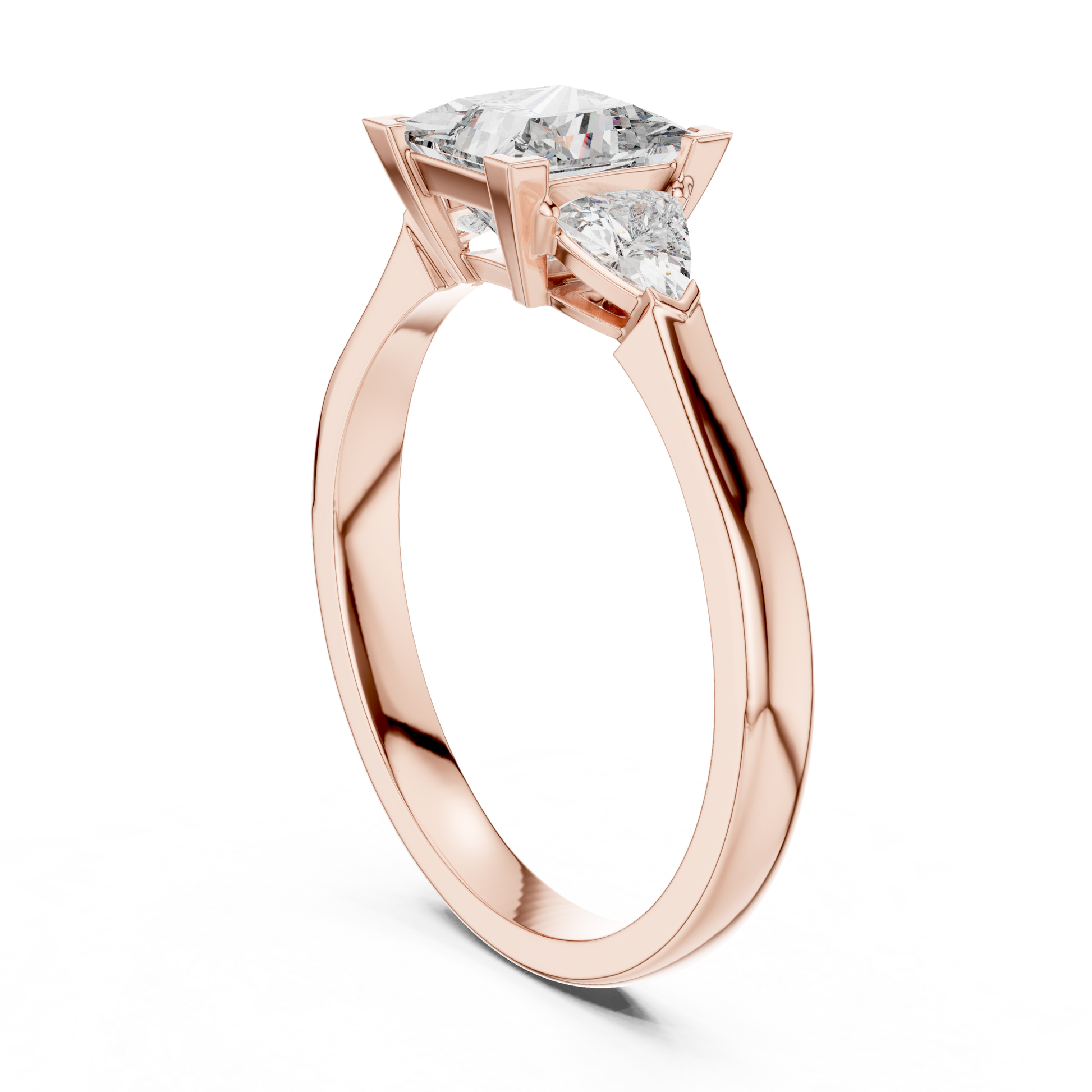 Mixed Shape Lab Grown Diamond Side Stone Ring