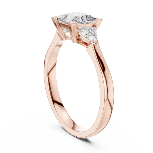 Mixed Shape Lab Grown Diamond Side Stone Ring