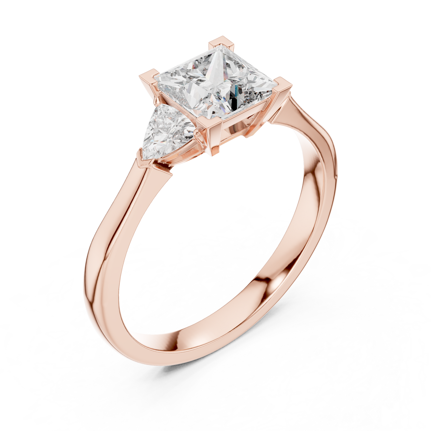 Mixed Shape Lab Grown Diamond Side Stone Ring