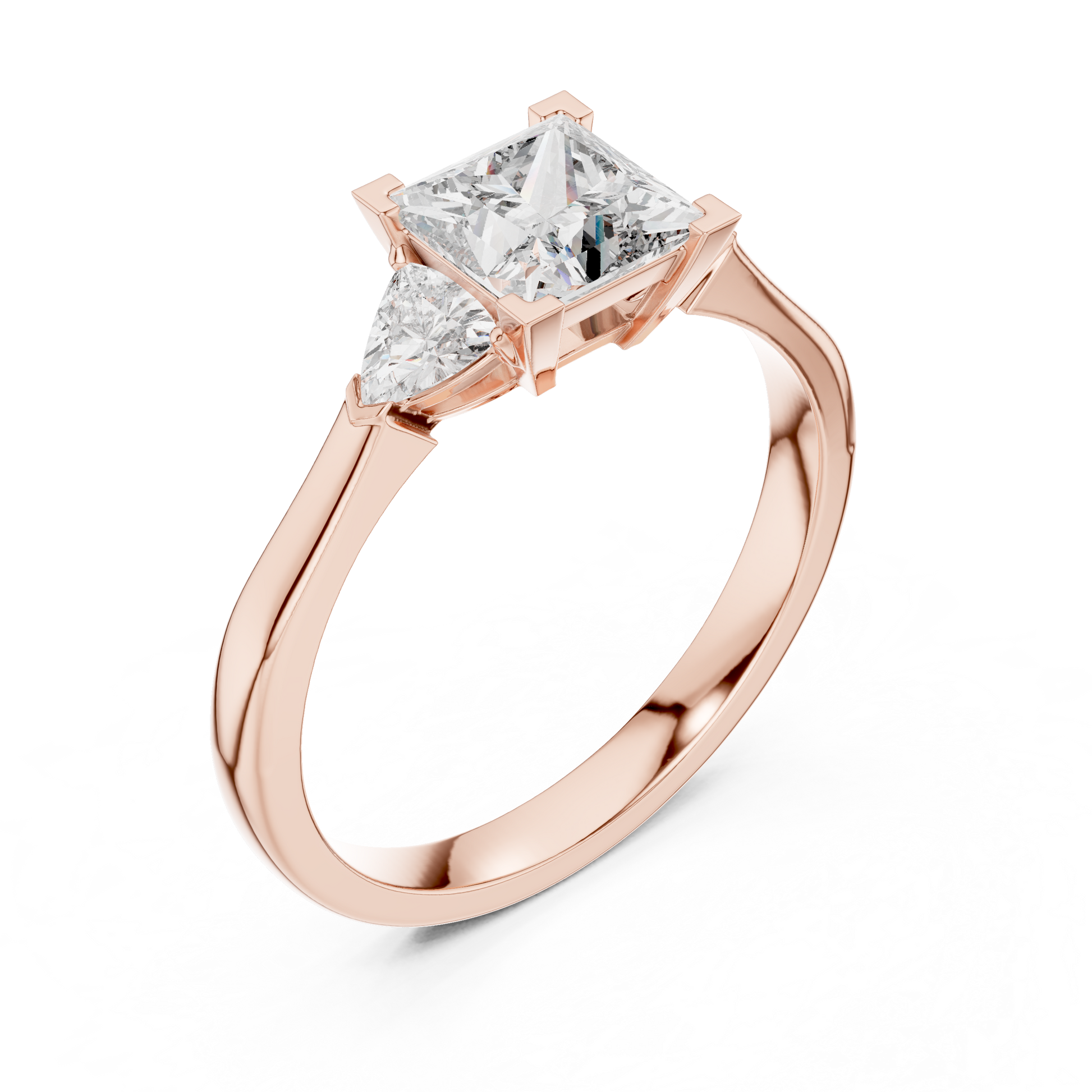 Mixed Shape Lab Grown Diamond Side Stone Ring
