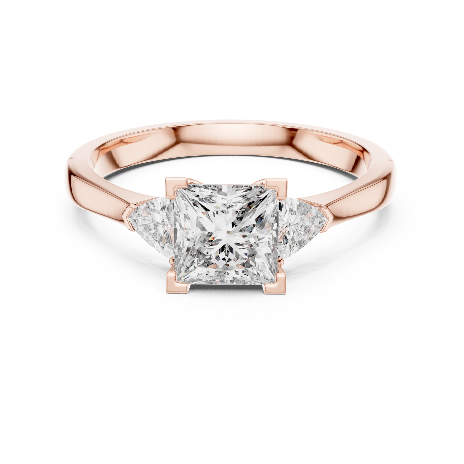 Mixed Shape Lab Grown Diamond Side Stone Ring