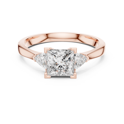 Mixed Shape Lab Grown Diamond Side Stone Ring