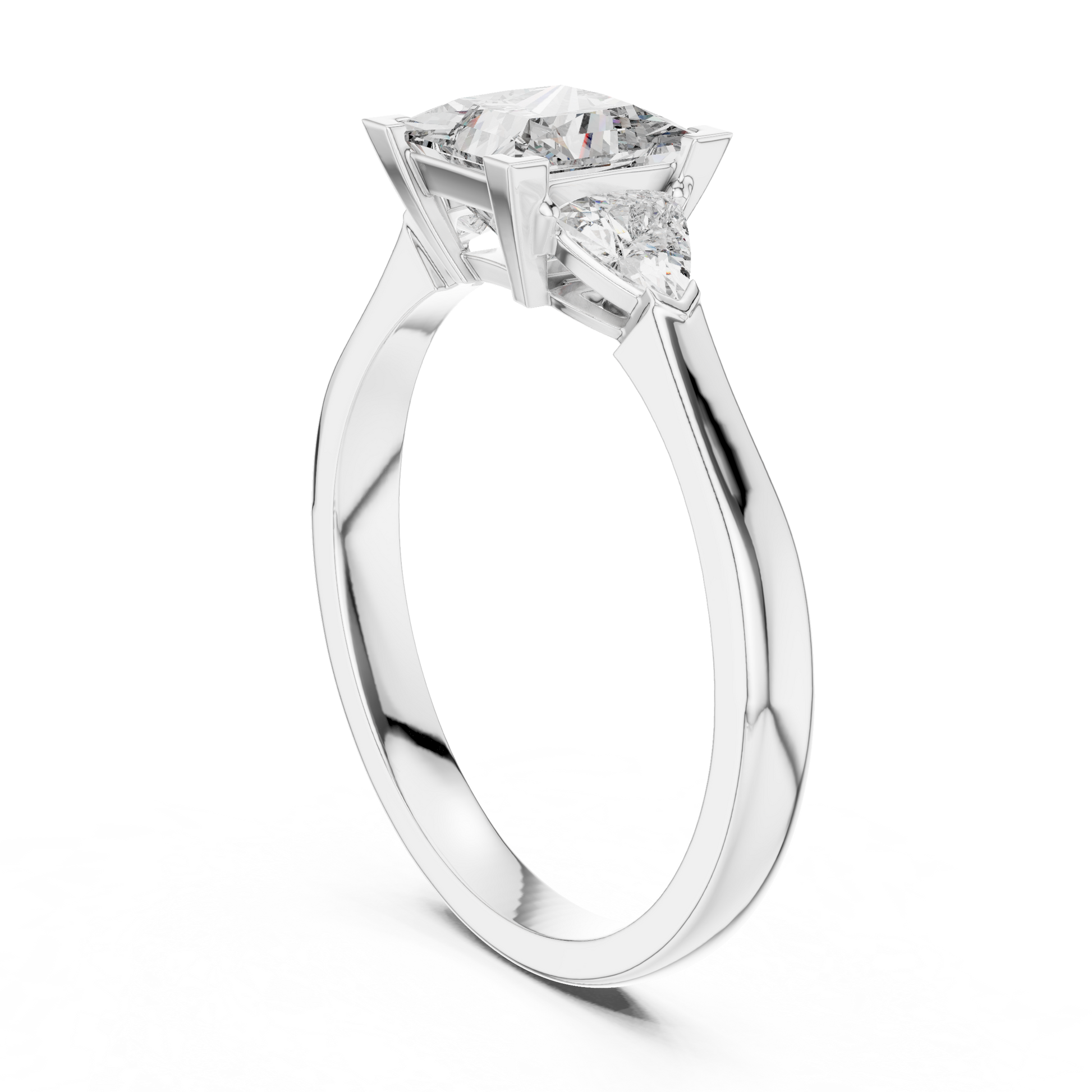 Mixed Shape Lab Grown Diamond Side Stone Ring