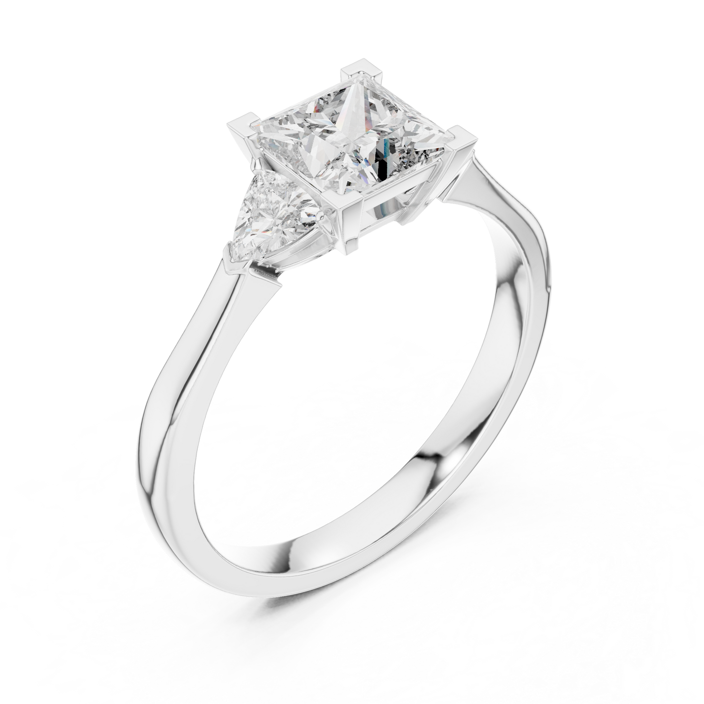 Mixed Shape Lab Grown Diamond Side Stone Ring