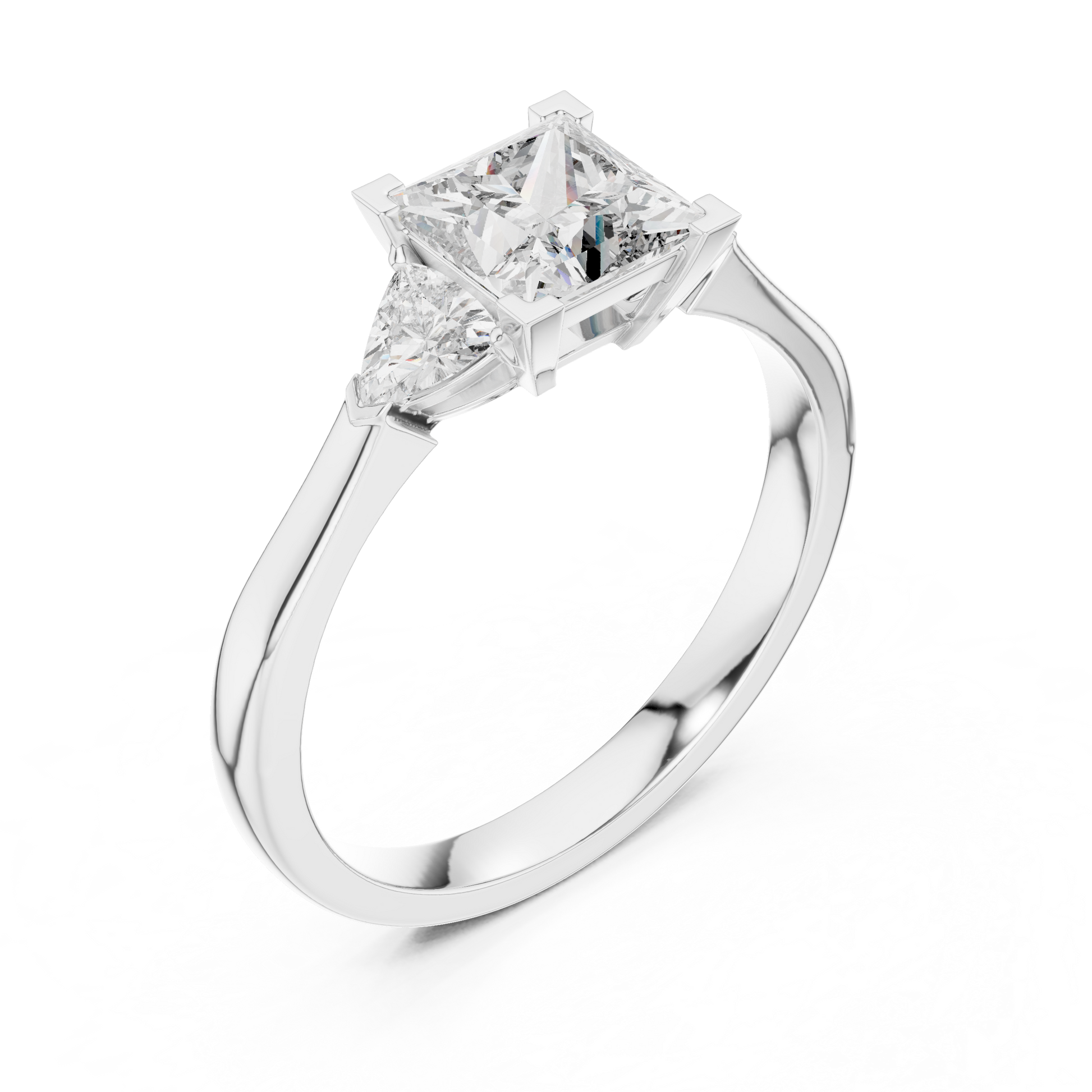 Mixed Shape Lab Grown Diamond Side Stone Ring
