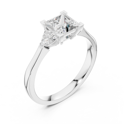 Mixed Shape Lab Grown Diamond Side Stone Ring