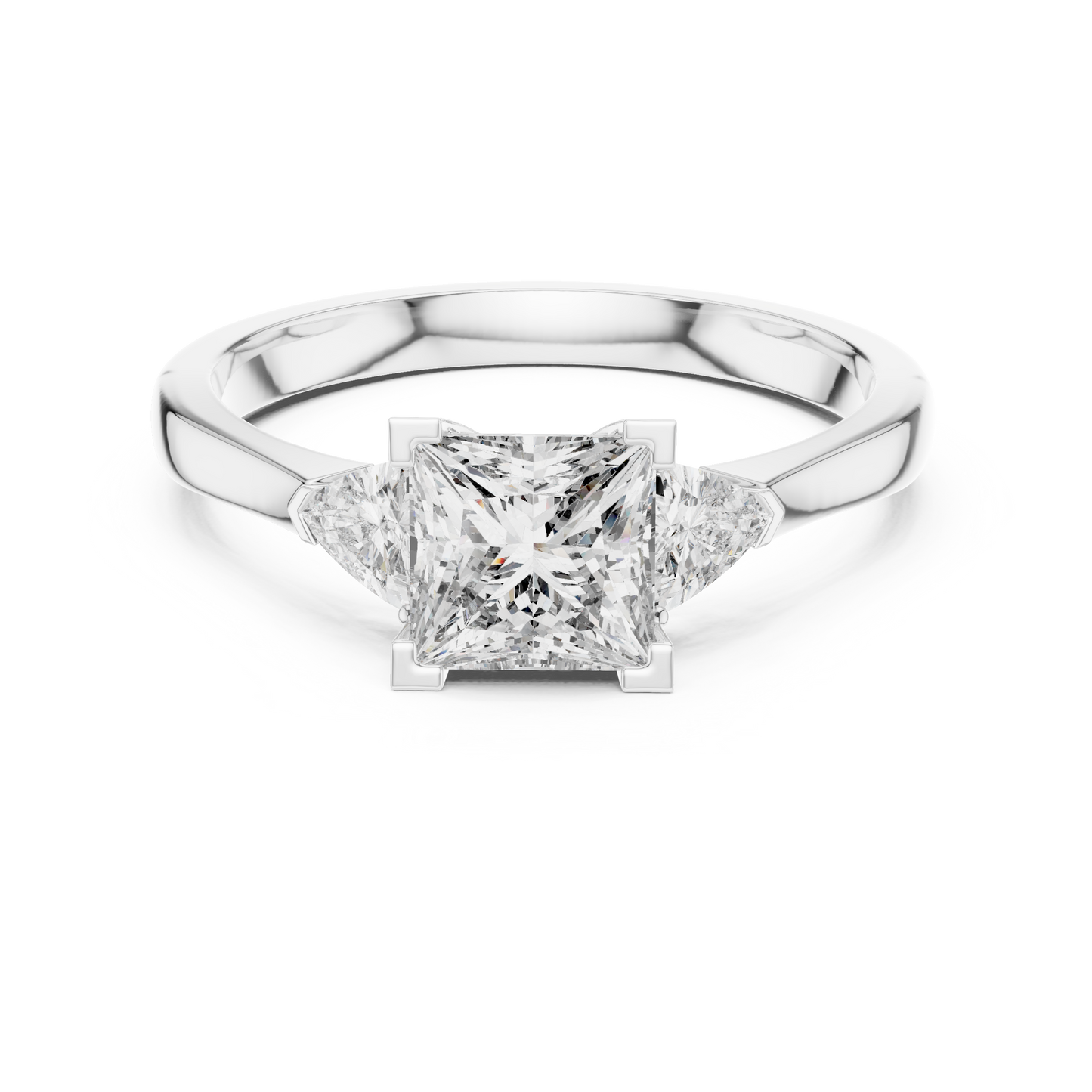 Mixed Shape Lab Grown Diamond Side Stone Ring