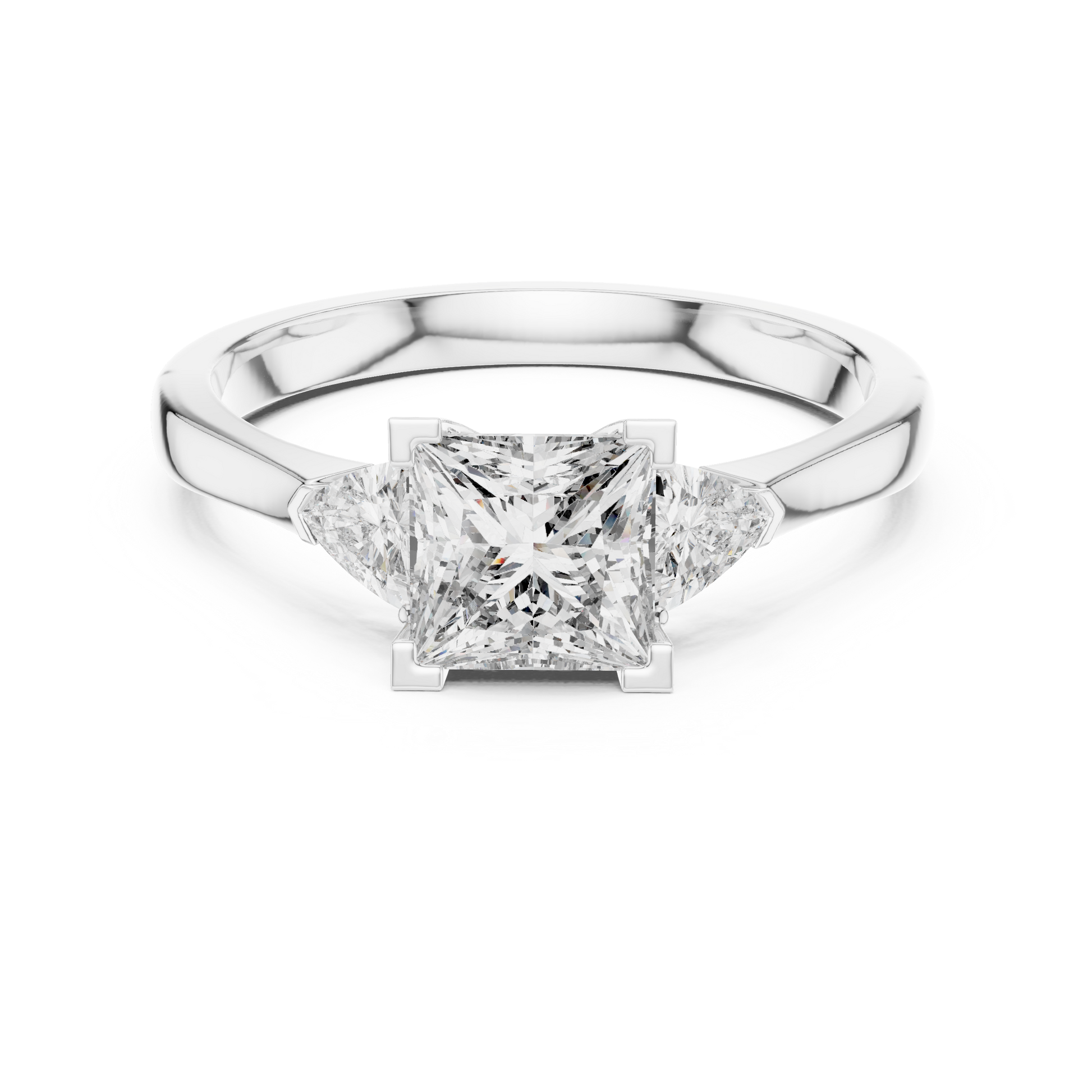 Mixed Shape Lab Grown Diamond Side Stone Ring