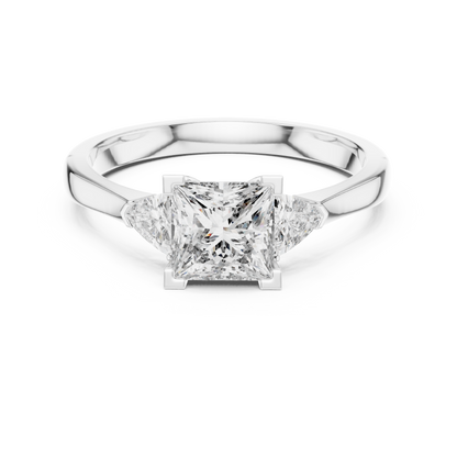 Mixed Shape Lab Grown Diamond Side Stone Ring