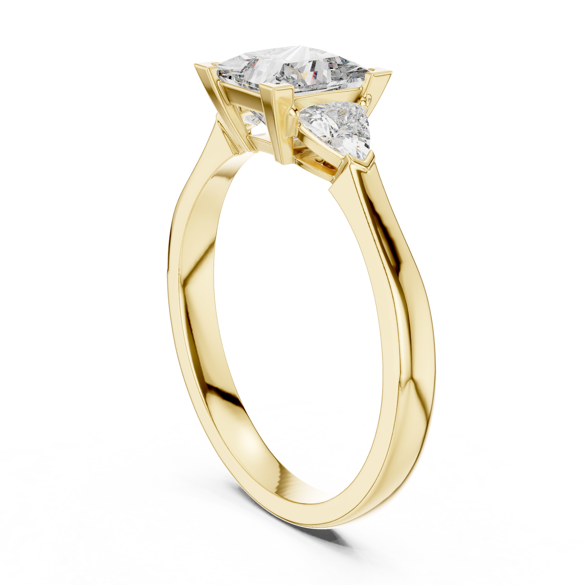 Mixed Shape Lab Grown Diamond Side Stone Ring