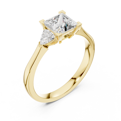 Mixed Shape Lab Grown Diamond Side Stone Ring
