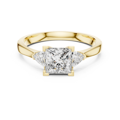 Mixed Shape Lab Grown Diamond Side Stone Ring