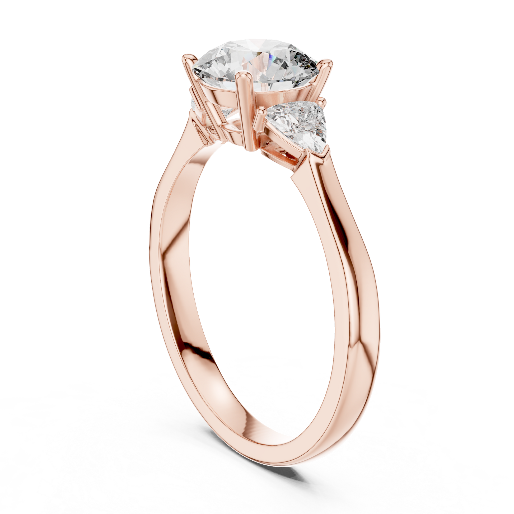 Mixed Shape Lab Grown Diamond Side Stone Ring