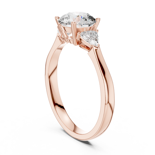 Mixed Shape Lab Grown Diamond Side Stone Ring