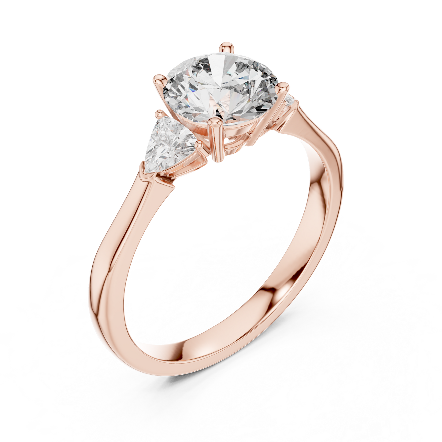 Mixed Shape Lab Grown Diamond Side Stone Ring