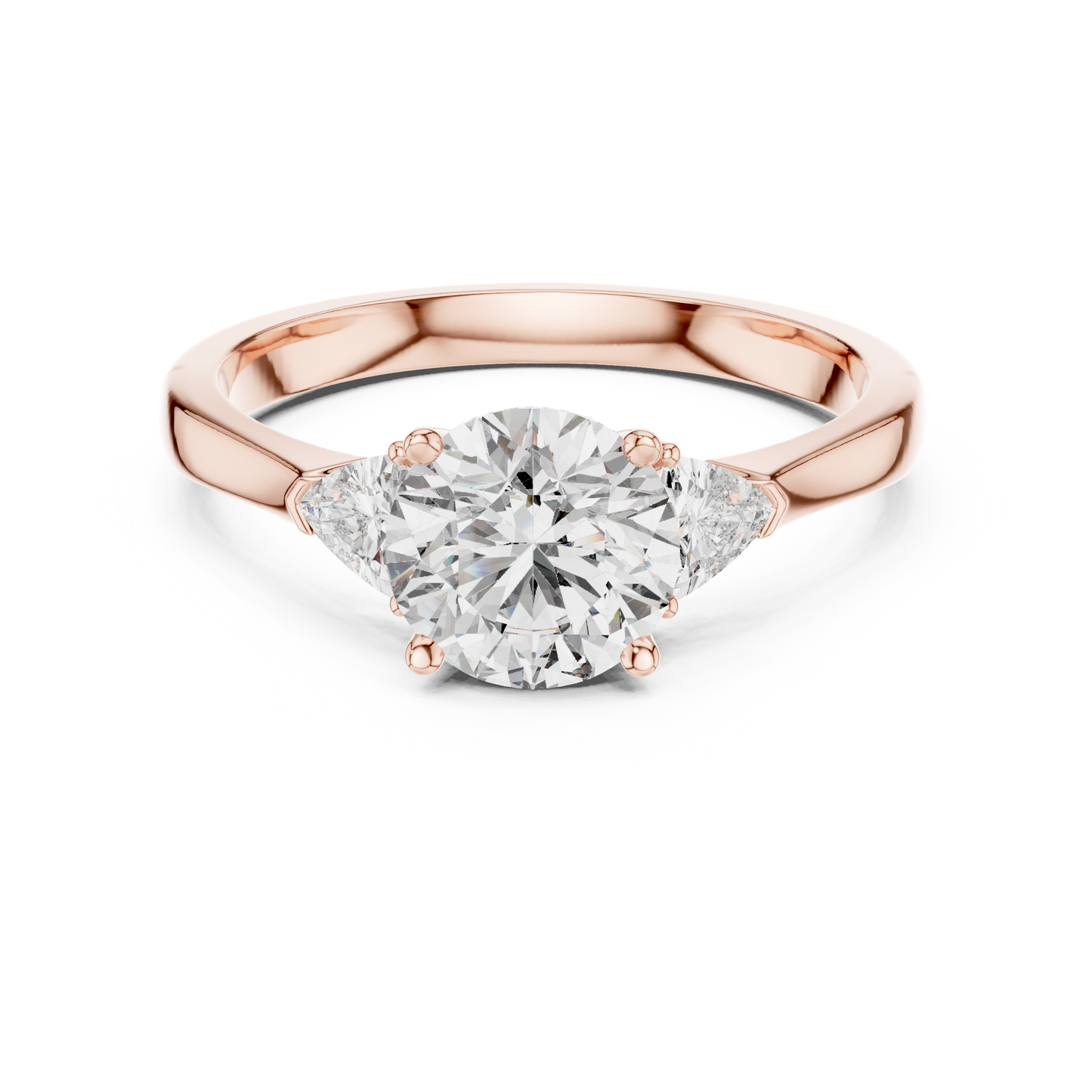 Mixed Shape Lab Grown Diamond Side Stone Ring