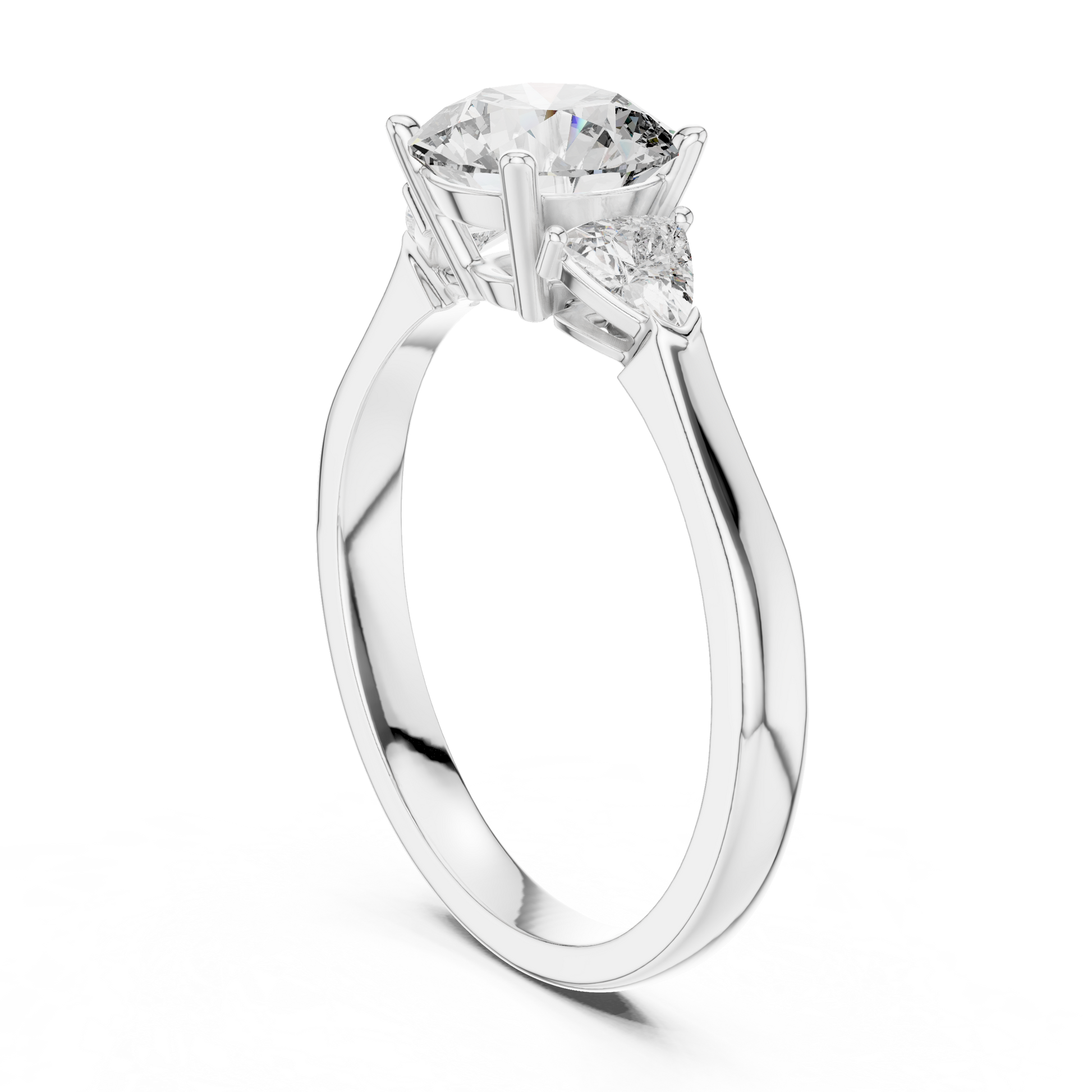 Mixed Shape Lab Grown Diamond Side Stone Ring