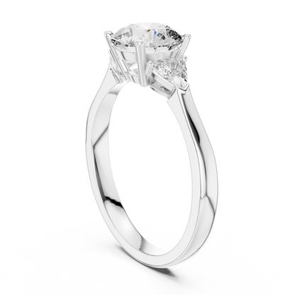 Mixed Shape Lab Grown Diamond Side Stone Ring