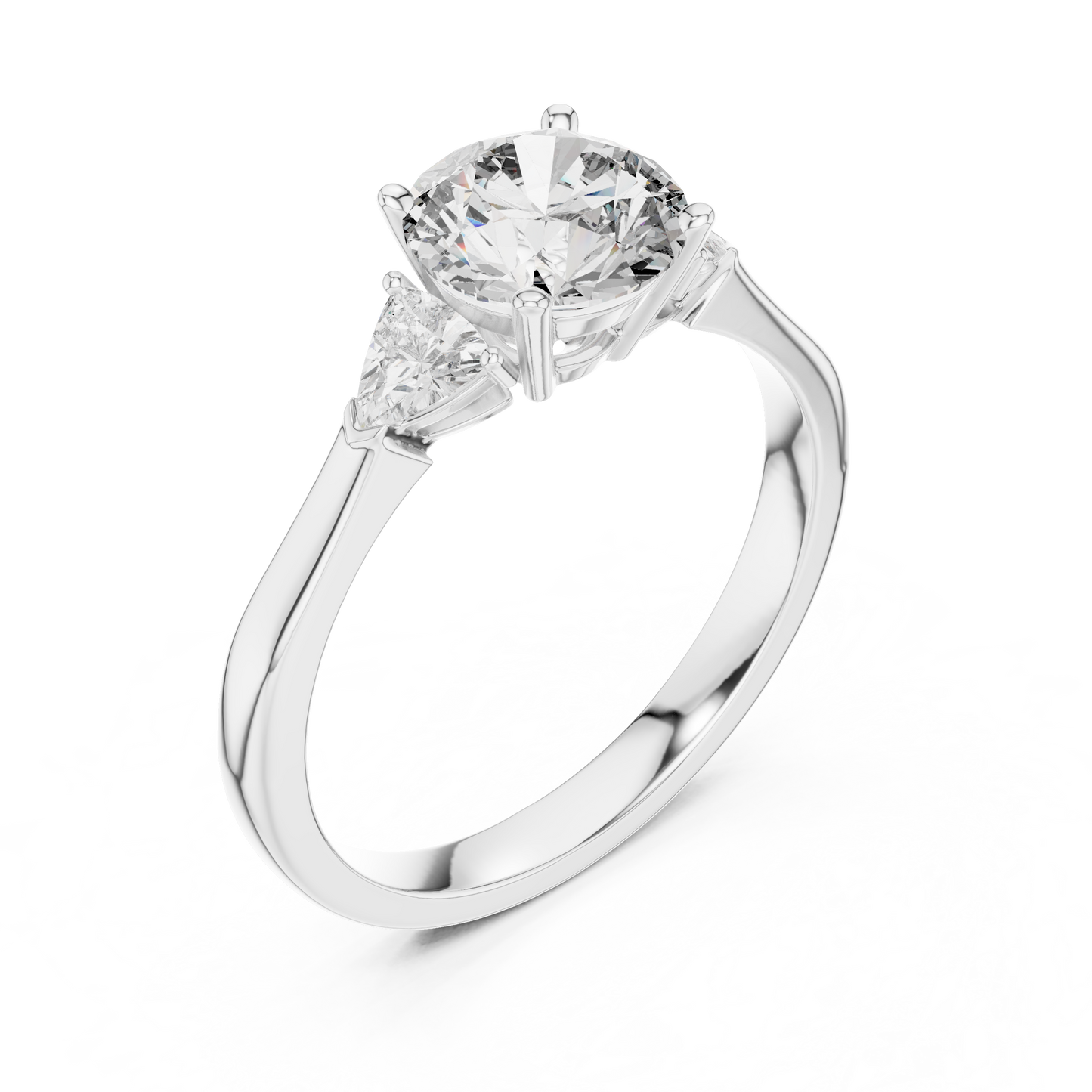 Mixed Shape Lab Grown Diamond Side Stone Ring