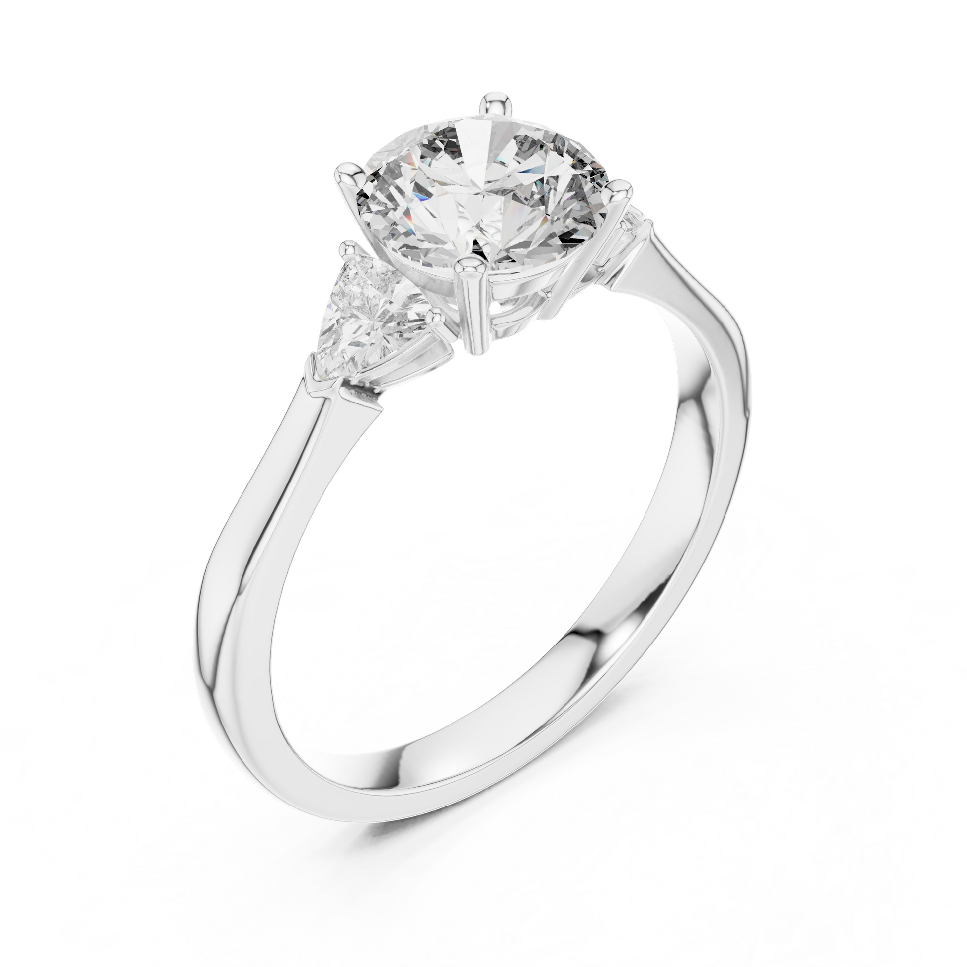 Mixed Shape Lab Grown Diamond Side Stone Ring