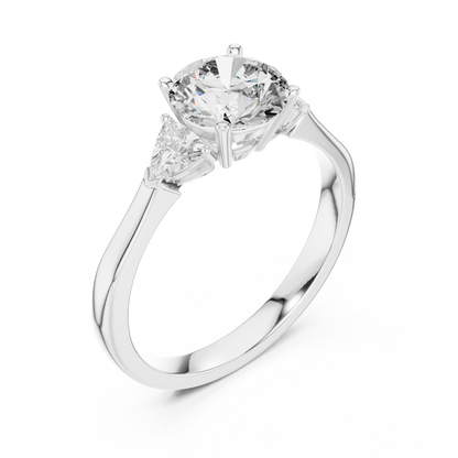 Mixed Shape Lab Grown Diamond Side Stone Ring