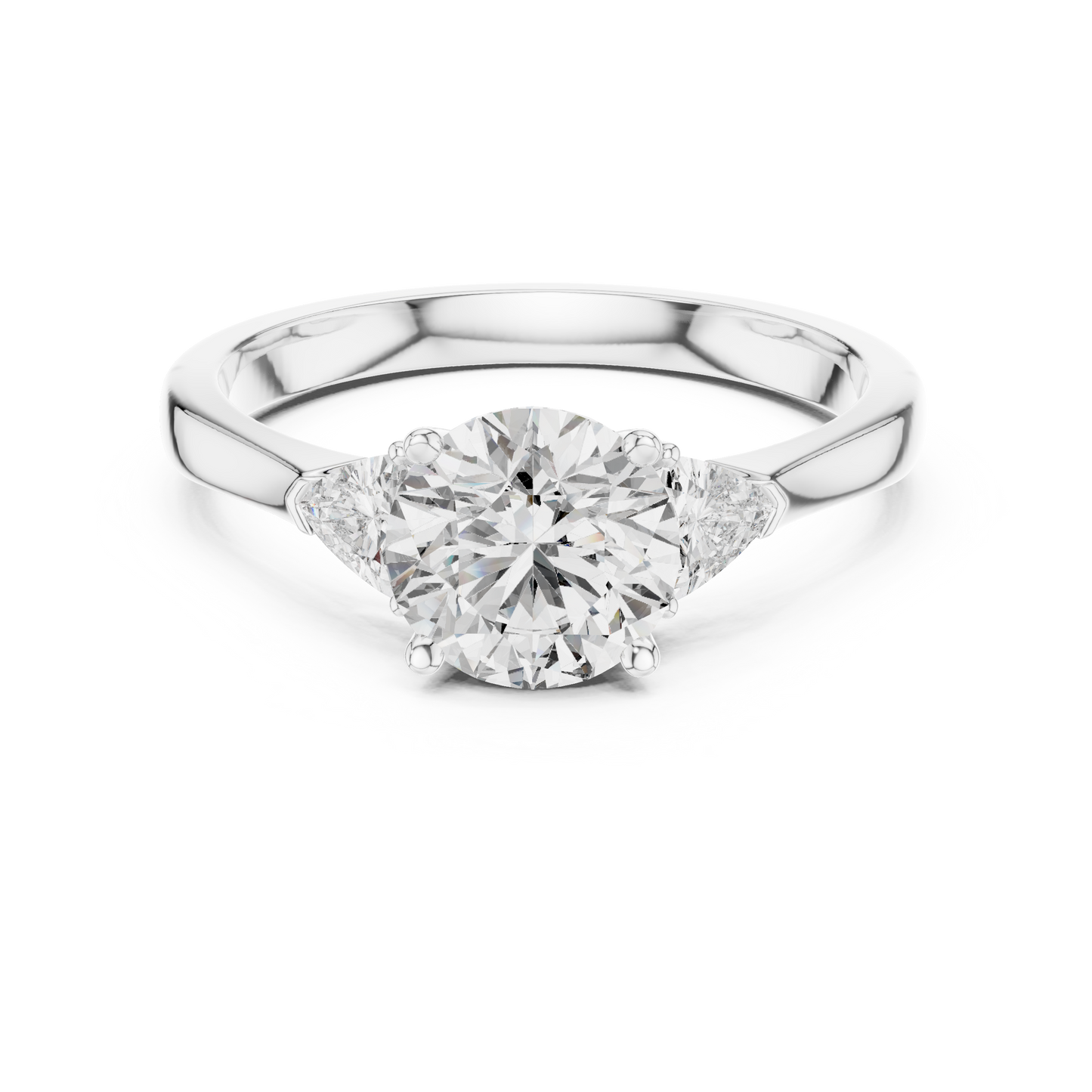 Mixed Shape Lab Grown Diamond Side Stone Ring