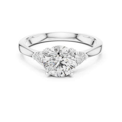 Mixed Shape Lab Grown Diamond Side Stone Ring