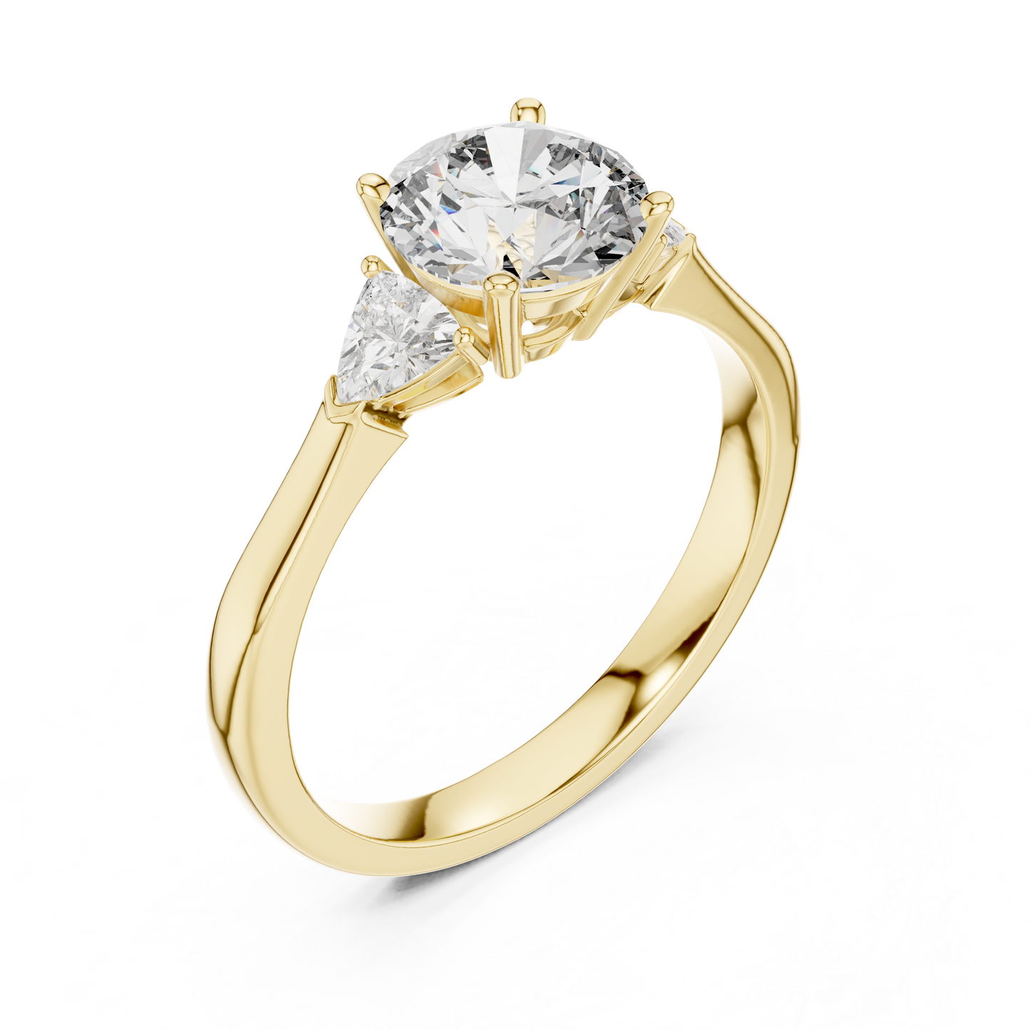 Mixed Shape Lab Grown Diamond Side Stone Ring