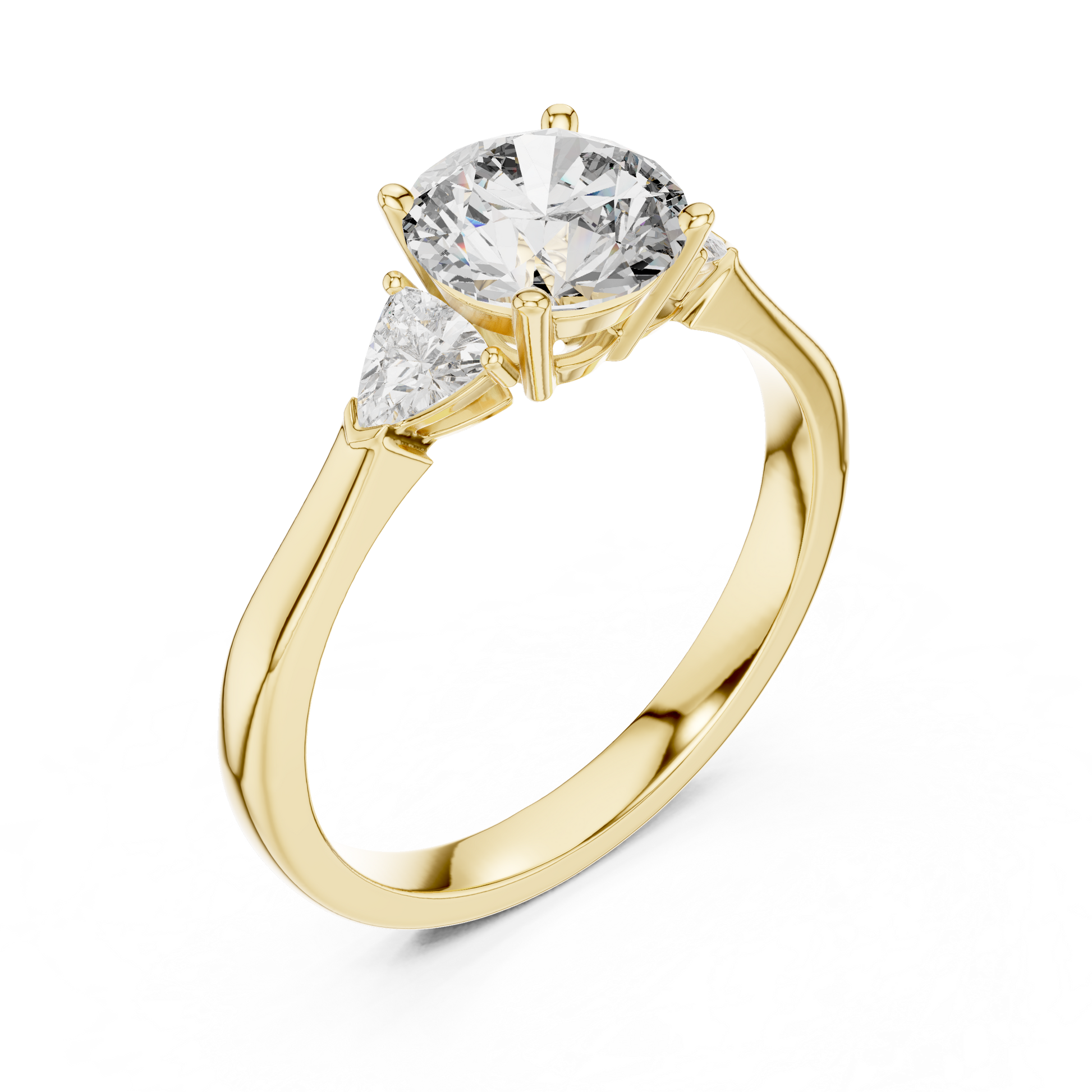 Mixed Shape Lab Grown Diamond Side Stone Ring
