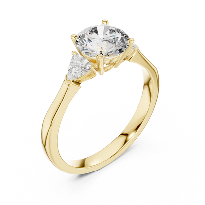 Mixed Shape Lab Grown Diamond Side Stone Ring